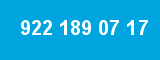 922 189 07 17 922 189 07 17
